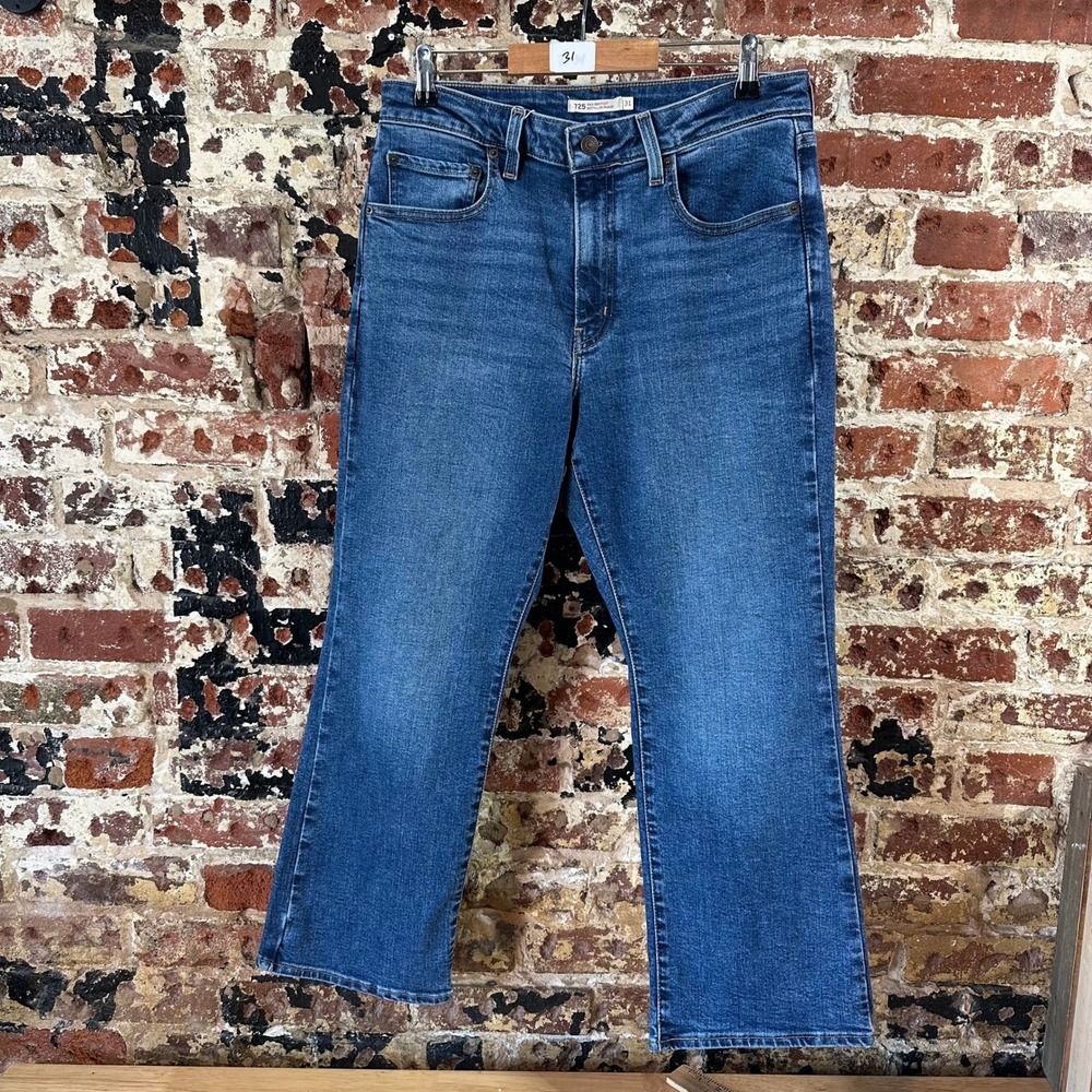 Levi's Kick Bootcut 725 Womens 31 Blue Denim Jeans 32x26"
